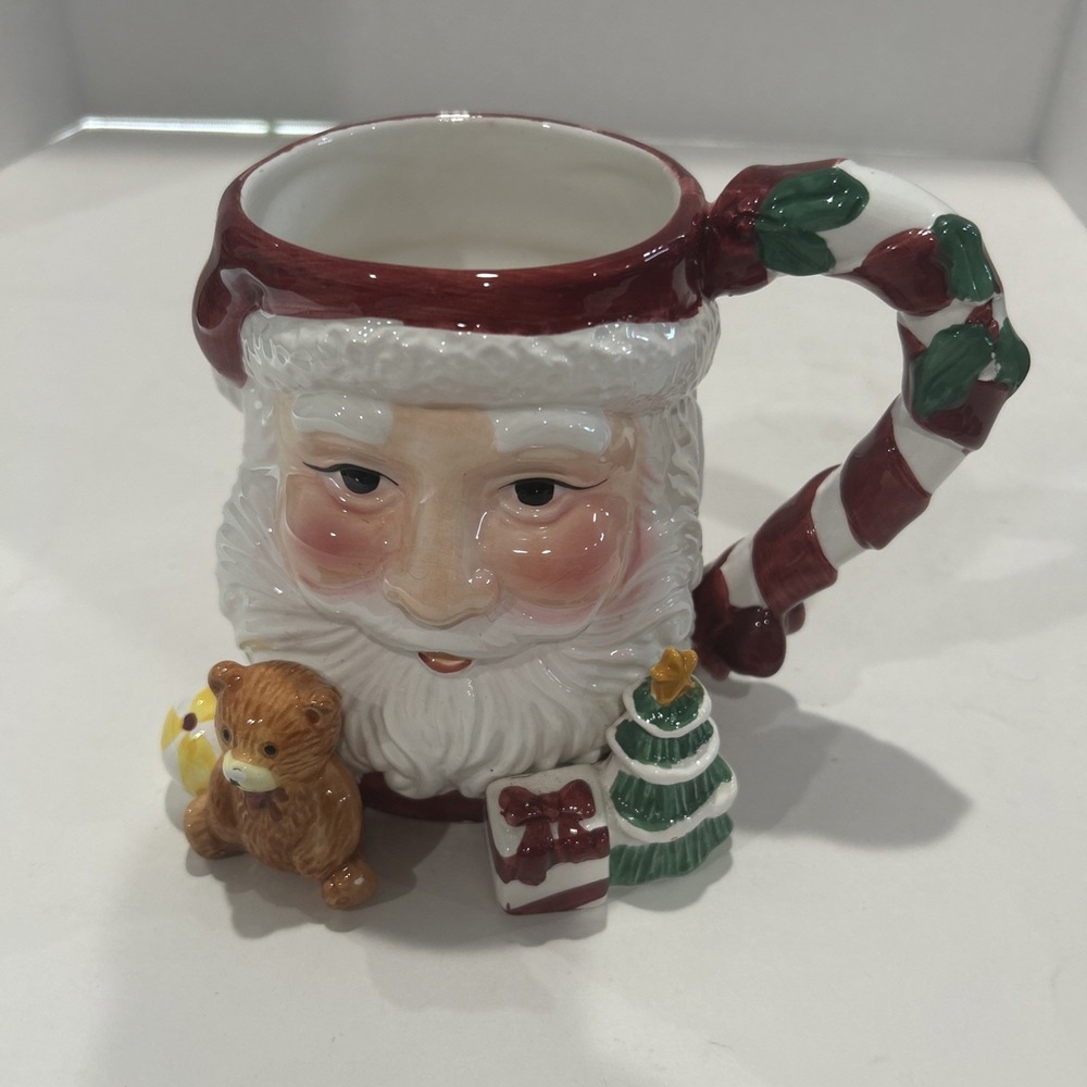 Tis The Season Santa Claus Coffee Or Cocoa Mug Christmas Holiday Ceramic Oversiz